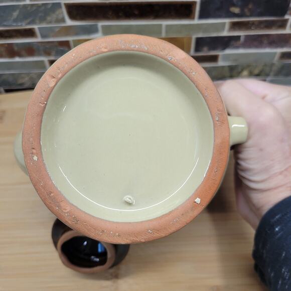 Vintage Interpur Coffee Server Teapot, Brown Tan & Beige Cabincore Gift - Picture 6 of 6